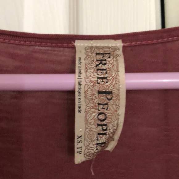 Free People high/low tunic with embroidery. - Picture 2 of 4